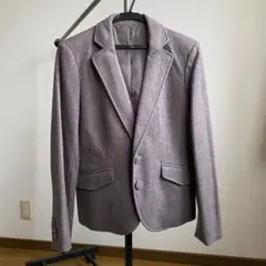 グレー シングルボタン ジャケット M