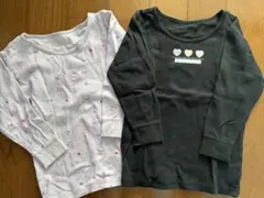 ガールズ 綿100%長袖インナー 2枚組 120cm