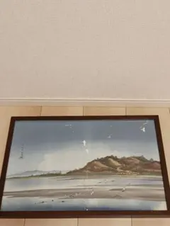 真作】絵画 小林大策 油彩6号 甲斐小泉 淡く鮮やかな抽象風景画 W110