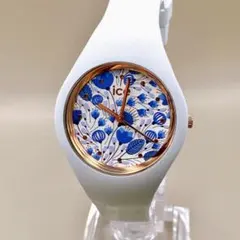 【美品・稼働】ICE watch フラワー 花柄 クォーツ 腕時計のサムネイル