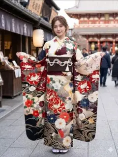 【154~170センチぐらいの方が適応サイズ】振袖フルセット