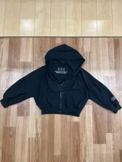 キッズ フード付きジャケット ブラック