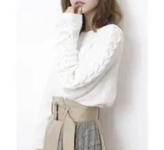 即購入OK マイストラーダ レースアップ ニット 38 M ホワイト