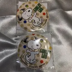 スヌーピー 缶バッジ 2個セット ユニバーサル・スタジオ・ジャパン　2019年