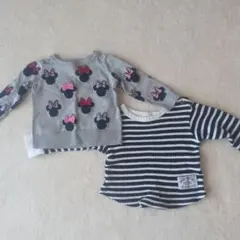 2枚まとめ売り　ミッキーマウス柄ニットセーターセット