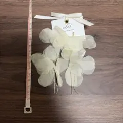 結婚式　ピアス　シフォン花モチーフピアス