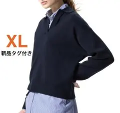「新品」ユニクロスムースコットンリラックスポロセーターXLサイズ UNIQLO