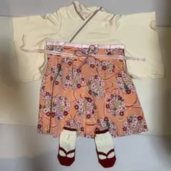 sweetmommyスウィートマミー　袴ロンパース　アプリコット　足袋ソックス付