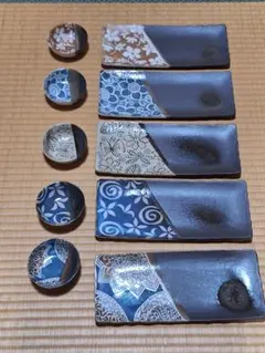 和風デザイン 陶器 食器セット新品