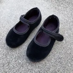 【即発送】Cienta シエンタ 黒 バレエシューズ スエード風 ベロア 25