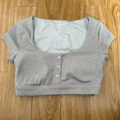 alo yoga XS 半袖リブトップス
