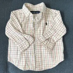 Ralph Lauren チェック柄 長袖シャツ ネル 80 綿100%