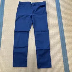 UNIQLO ネイビー チェック柄 チノパン 32-34