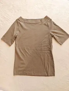 【美品】NANO UNIVERSE 半袖Tシャツ M カーキ　ボートネック