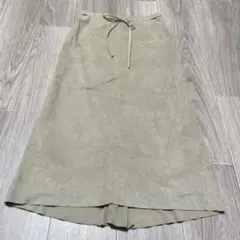 23区 スカート Aライン カジュアル 無地 32 人工皮革 裏地あり