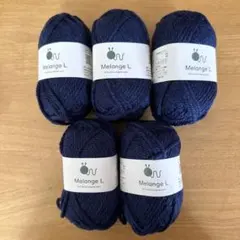 a 原ウールメランジL5玉セット