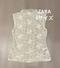 ZARA ザラ レースタンクトップ エクリュ オフホワイト