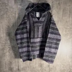 メキシコ製 バハパーカー メキシカンパーカー 総柄 ネップ S