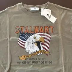 WEGO STALWART イーグルプリント Tシャツ カーキ Mのサムネイル