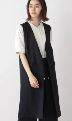 LEPSIM ノースリーブベスト Fサイズ　ネイビー