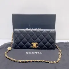 CHANEL キャビアスキン チェーンウォレットadのサムネイル