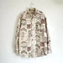 woolrich 90s ネーティブ柄 ネルシャツ 総柄 usa 古着 y2k