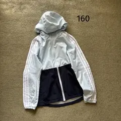 キッズ　薄手ジャンバー　adidas 160 フード付き