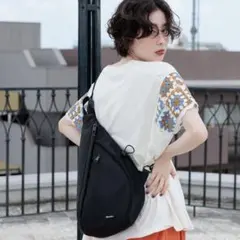 ○Xmasセール○niko and...＊オリジナル撥水スリングバッグ ブラック