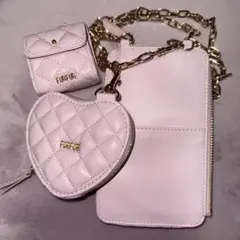 FURFUR キルティング3SETマルチショルダー ピンク