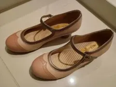 あしながおじさん ストラップ付パンプス ベージュピンク 23cm