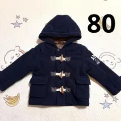 ネイビー フード付き ダッフルコート ANAPKIDS 90くま耳