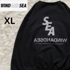 新品.未使用.希少.ウィンダンシー　WINDANDSEA 刺繍ロゴ スエット黒 阪急メンズ限定 wind and sea パーカー S ホワイト Wind and sea