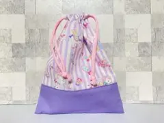 ユニコーン柄　巾着袋/給食袋