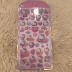 《サンリオ》正規品/コットンパフィーシール/ハローキティ／ヒョウ柄　シール