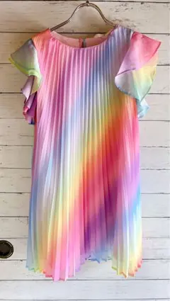 H&M グラデーションプリーツワンピース140サイズ