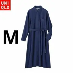 UNIQLO リネンコットン　ベルテッド　ワンピース　シャツワンピース　コラボ