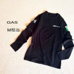GAS メンズ 長袖Tシャツ カットソー Mブラック細身のサムネイル