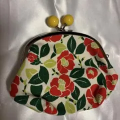 花柄がま口財布（赤・緑）