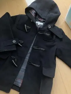 GLOBAL WORK ダッフルコート Lサイズ ブラック チェック柄