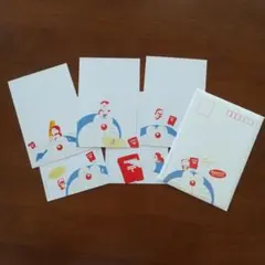 どらえもん50円イラスト付き絵葉書5枚セット