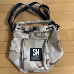 GU SILENT NOISE 2way ショルダーバッグ 巾着　ベージュ迷彩