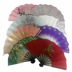 モ*ン様 京扇堂 日本舞踊 扇子 8点 まとめ売り 箱付き 舞扇 民謡踊り