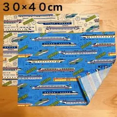 【新幹線柄】３０×４０cm裏地無ランチョンマット２枚　ハンドメイド　男の子向け