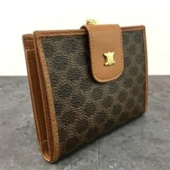 美品 CELINE コンパクトウォレット ブラウン マカダム柄 517
