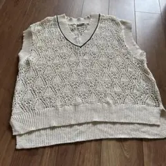 Niko and…ホワイトレース編み ニットベスト