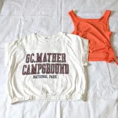 WEGO Tシャツ SHEINタンクトップ　2点セット　オレンジのサムネイル