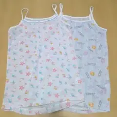 しまむら 女の子 肌着 メッシュキャミソール 130cm 2枚セット