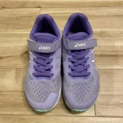 モリシー様専用asics 紫色 スニーカー ベルクロ付き21.5センチ
