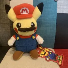 タグ付き☆マリオピカチュウぬいぐるみ☆ポケモンセンター限定 - メルカリ
