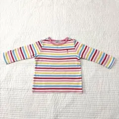 MIKIHOUSE ミキハウス ボーダー定番リーナちゃん長袖Tシャツ 80cm